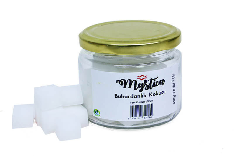 Mystica Buhurdanlık Beyaz Gül Kokusu Mum Tablet Wax