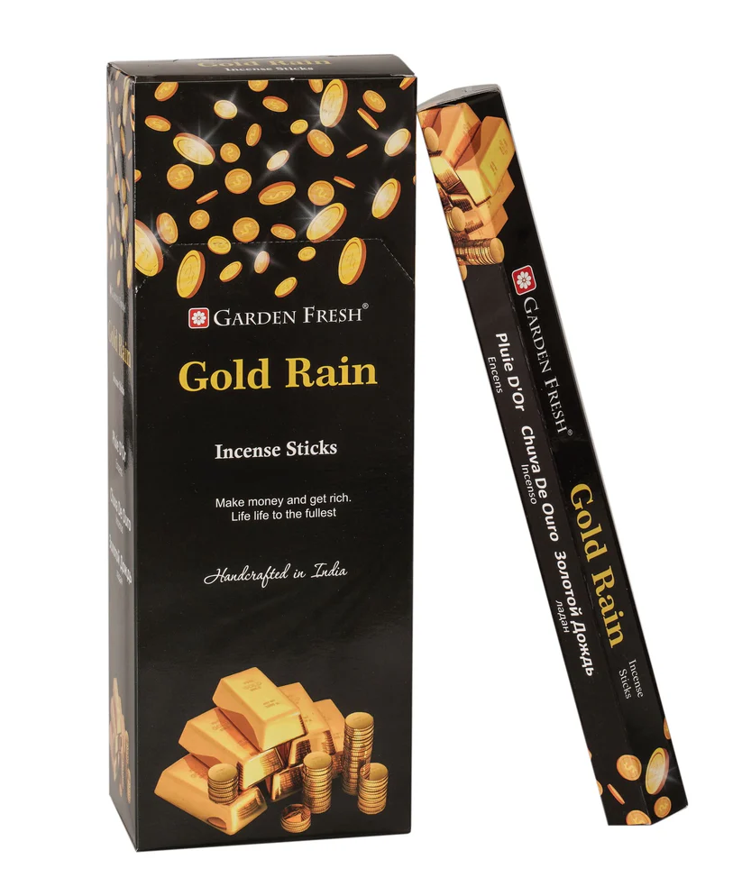 Garden Fresh Gold Rain (Altın Yağmuru) Kokulu Altıgen 20 Adet Çubuk Tütsü