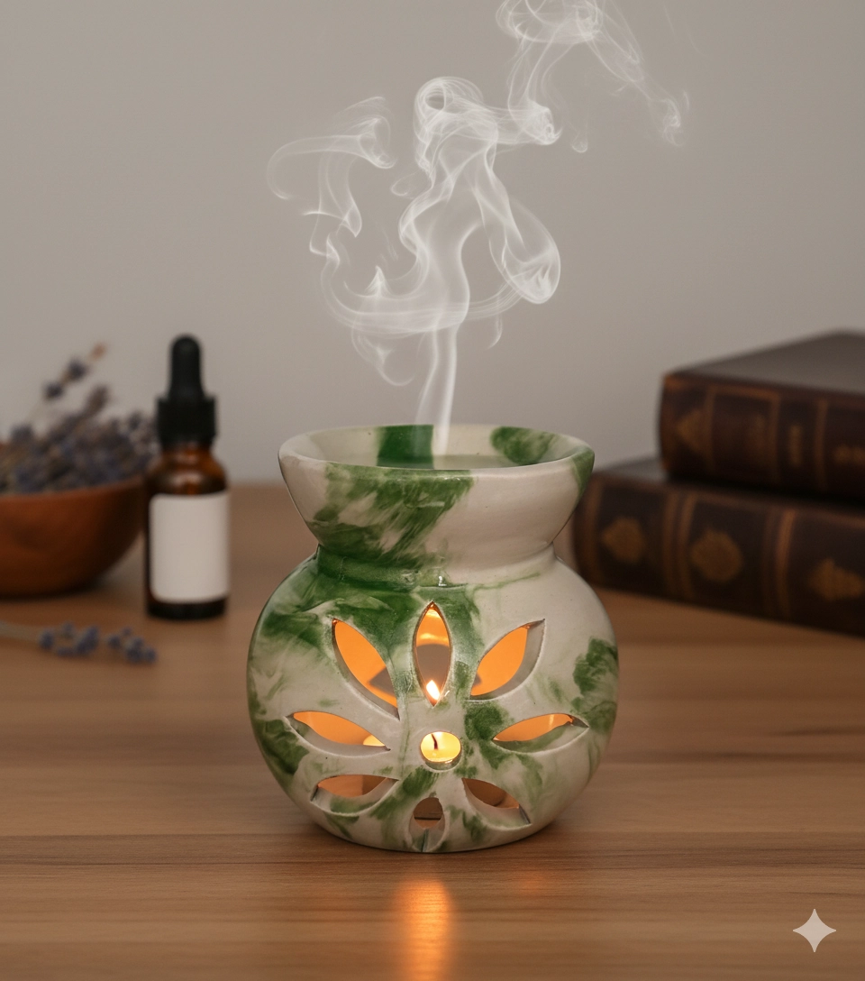 Lotus Modeli Seramik Buhurdanlık