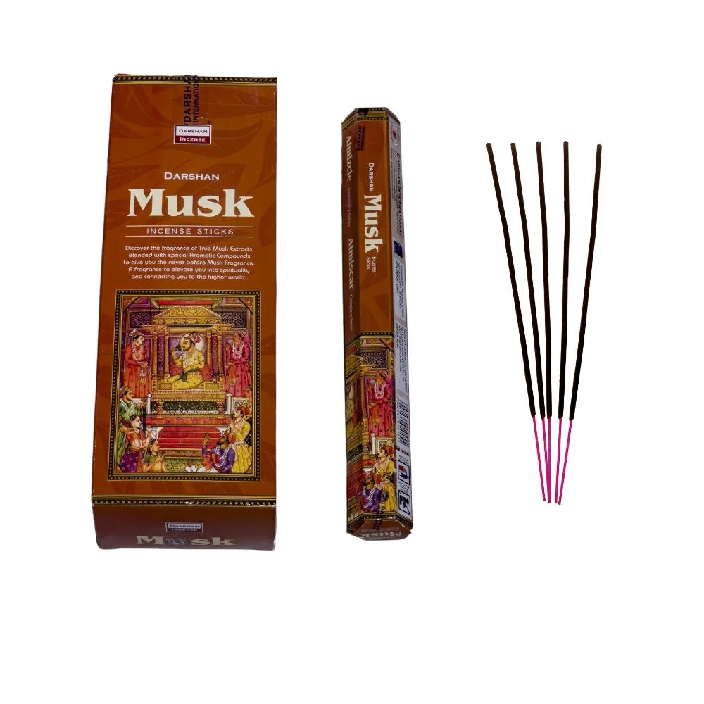 Darshan Musk Kokulu Altıgen 20 Adet Çubuk Tütsü
