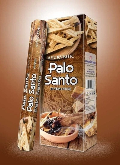 Ayurvedic Palo Santo Kokulu Altıgen 20 Adet Çubuk Tütsü