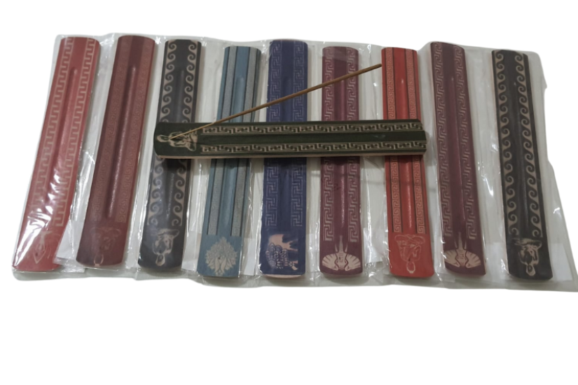 Çubuk Tütsülük Ahşap Karışık Hint Desenli Modeli