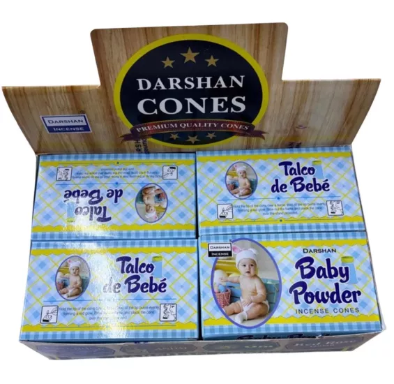  Darshan Premium Kalite Baby Powder (Bebek Pudrası) Konik Tütsü