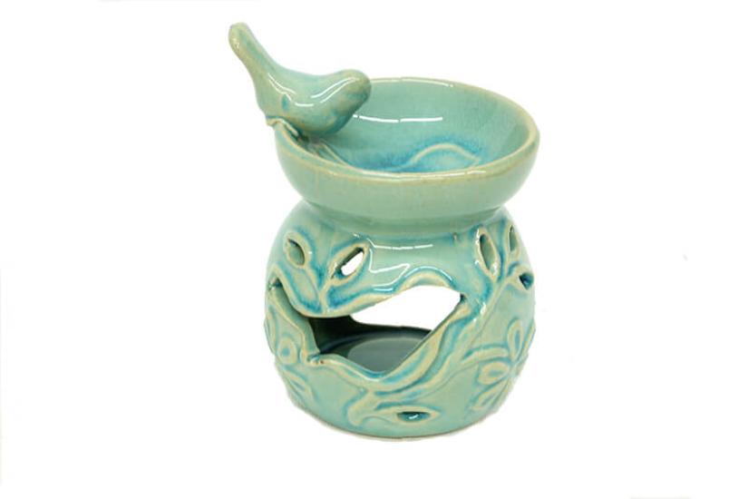 Mavi Kuş Sebili Modeli Seramik Buhurdanlık Toptan