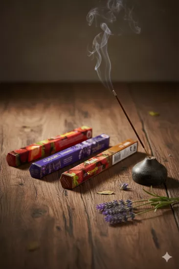 Çubuk Tütsü Seti: Sandal, Çilek, Misk, Lavanta Kokuları (4 Paket)