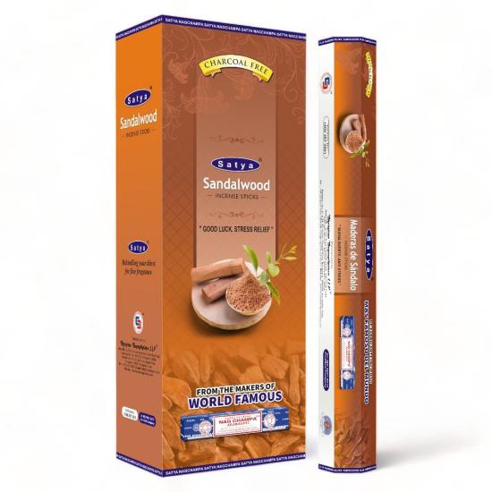 Satya Sandalwood (sandal Ağacı) Kokulu Altıgen 20 Adet Çubuk Tütsü