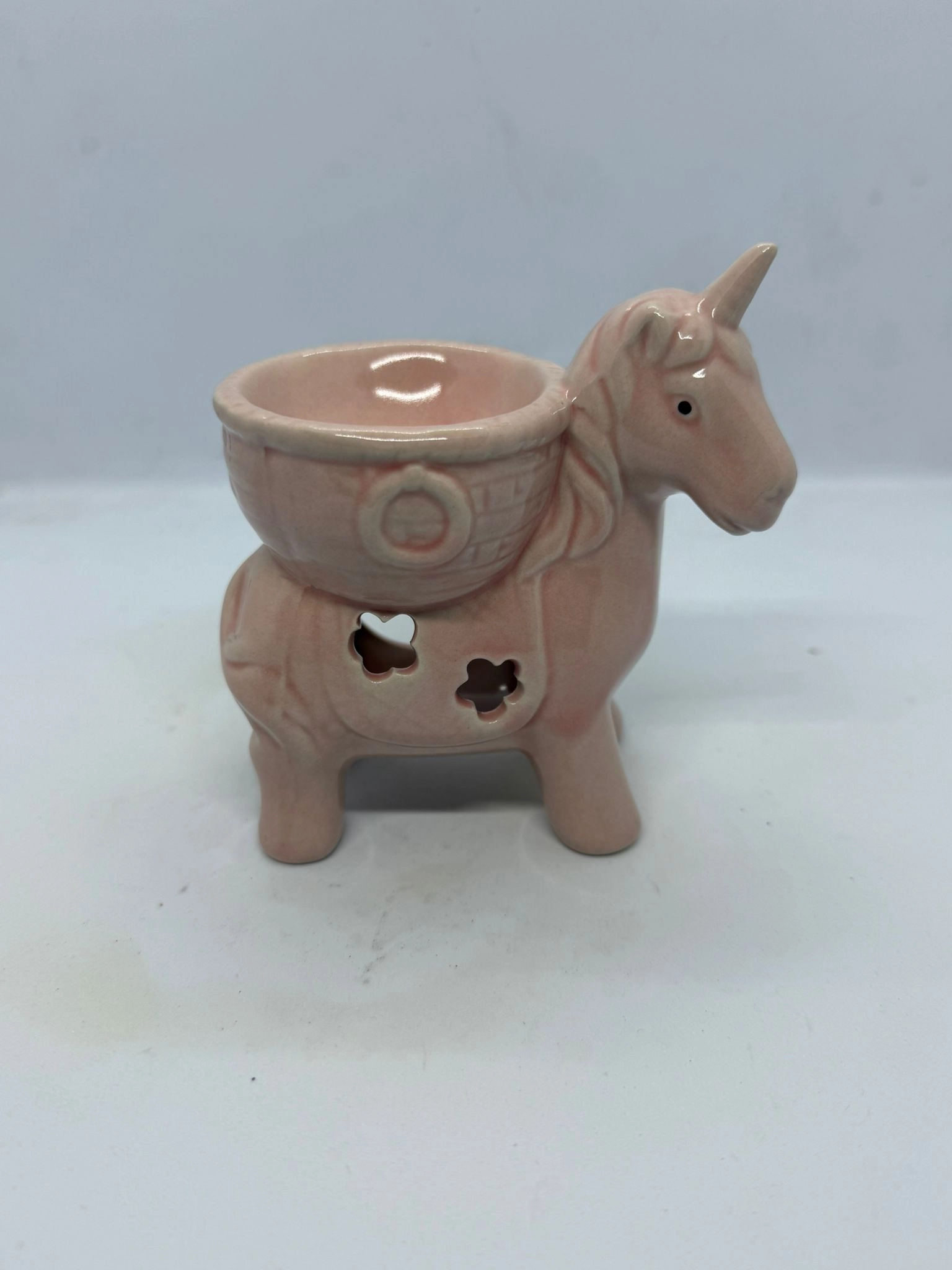 Unicorn Aşıklarına Özel Buhurdanlık (Pembe & Beyaz) | Uçucu Yağlar Için Seramik Buhurdanlık